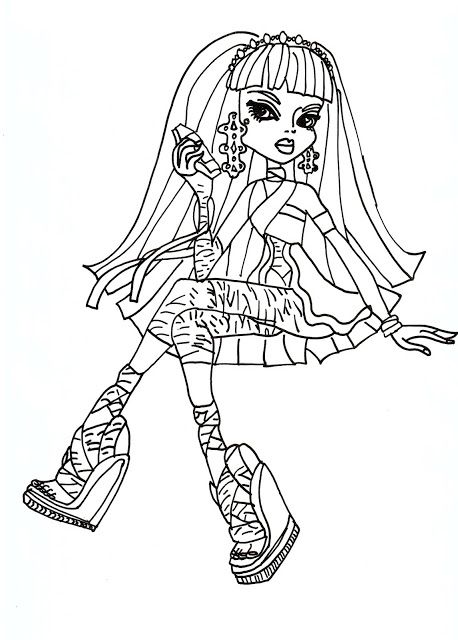 458x640 Cleo De Nile Monster High Coloring Page Coloring Pages