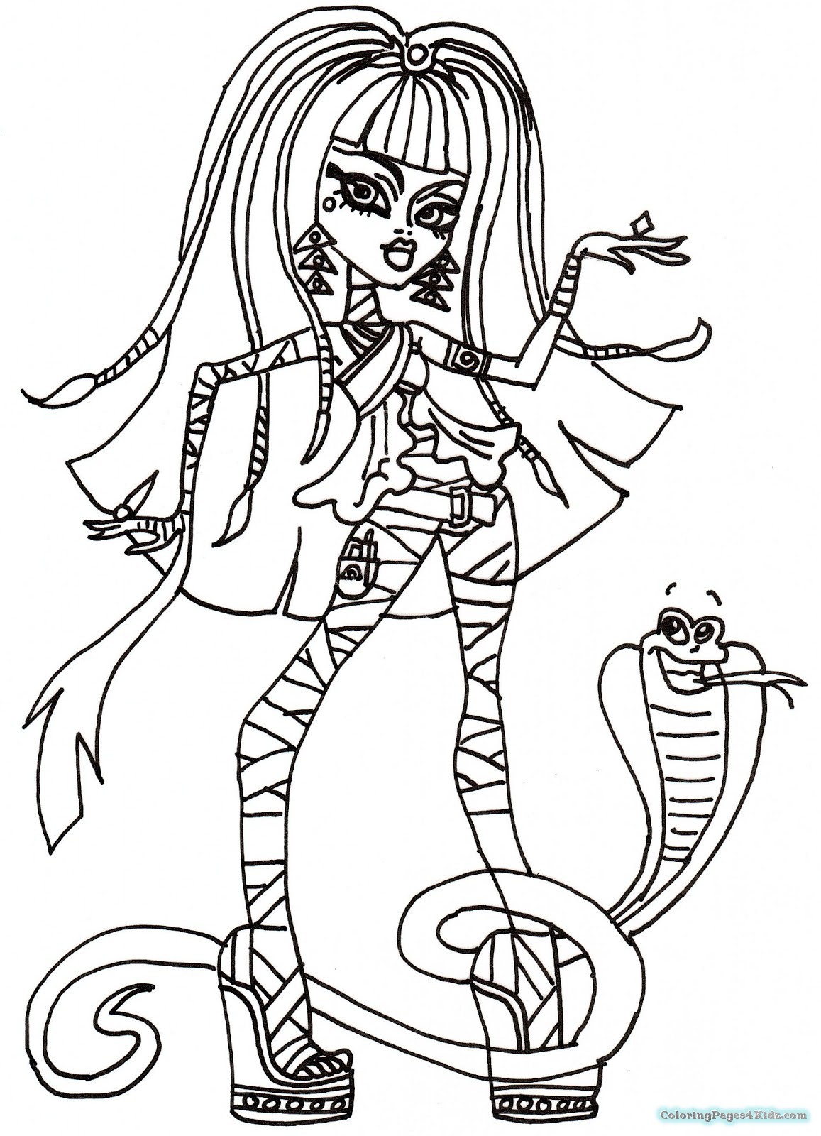 1157x1600 Birthday Monster High Cleo Coloring Pages Coloring Pages For Kids