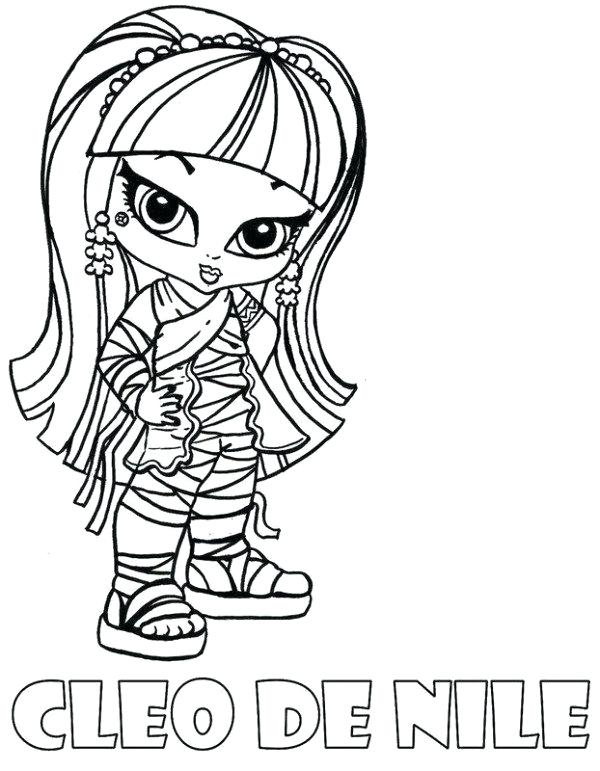 600x771 Little Girl Monster High Coloring Page Little Girl Monster High