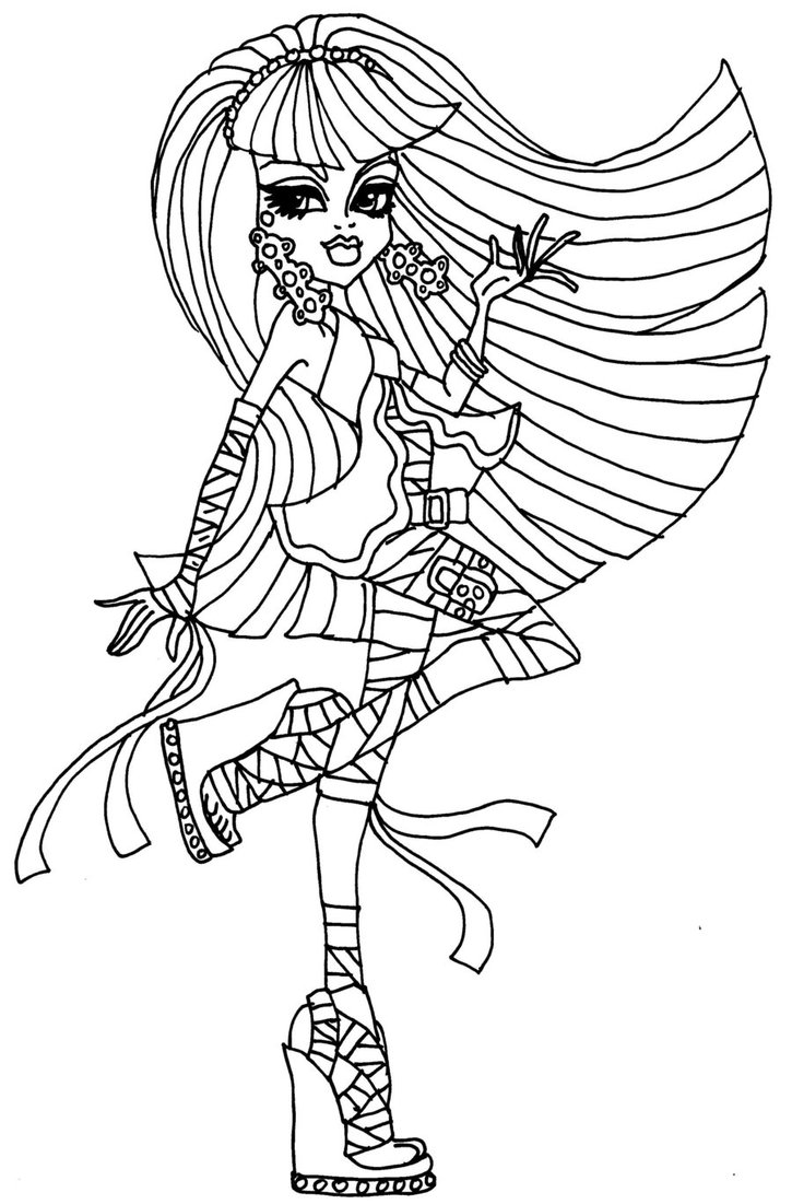 725x1101 Monster High Cleo De Nile Coloring Page