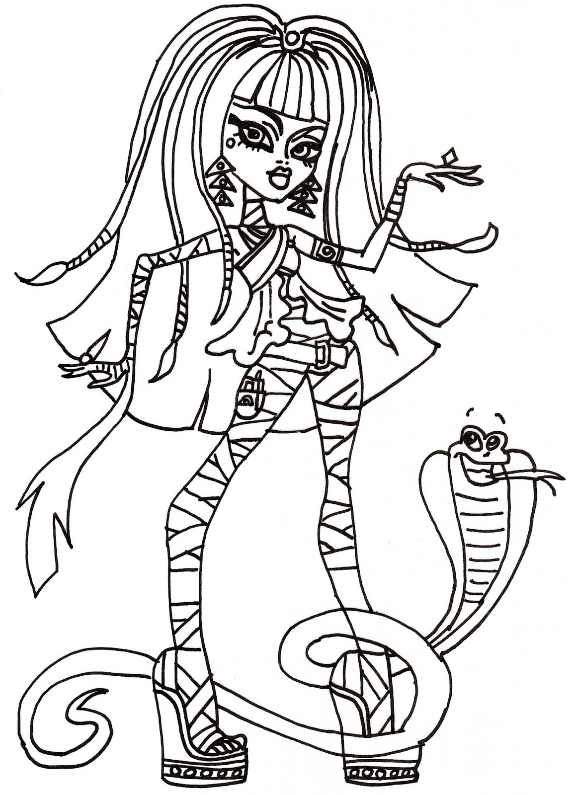 1157x1600 Free Printable Monster High Coloring Pages Cleo De Nile Coloring