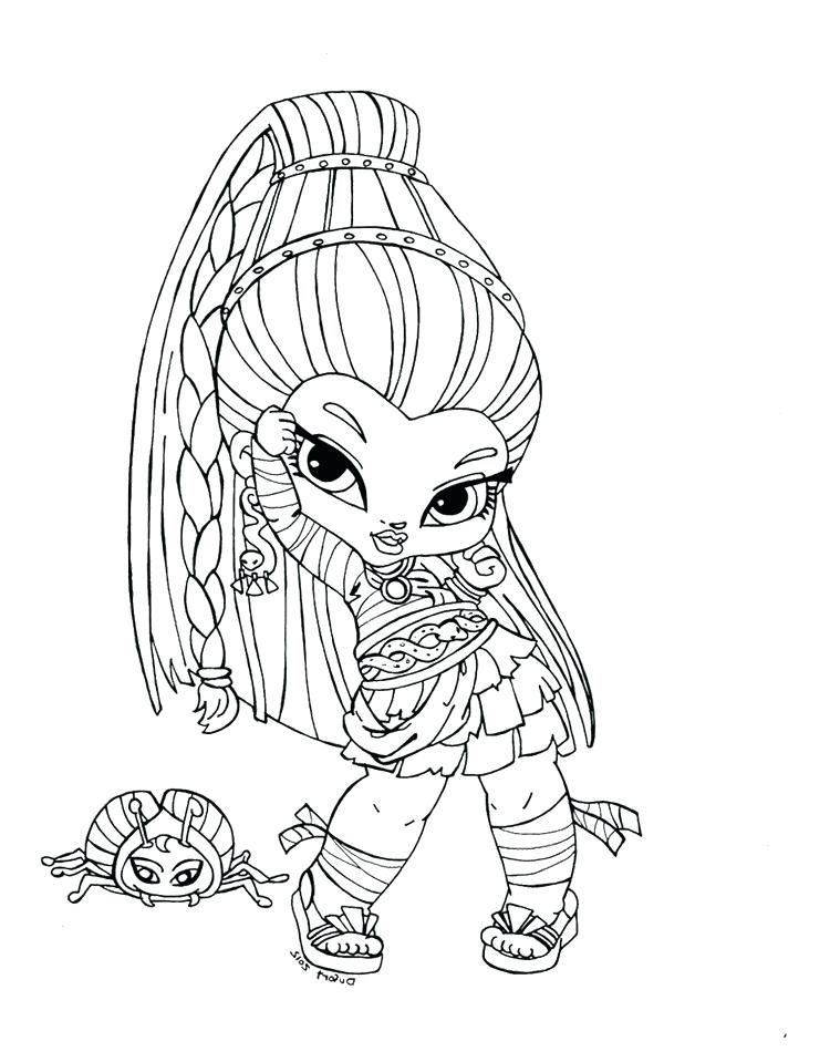 750x959 Little Girl Monster High Coloring Page Little Girl Monster High
