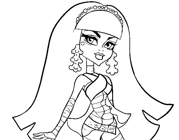 600x470 Monster High Cleo De Nile Coloring Page