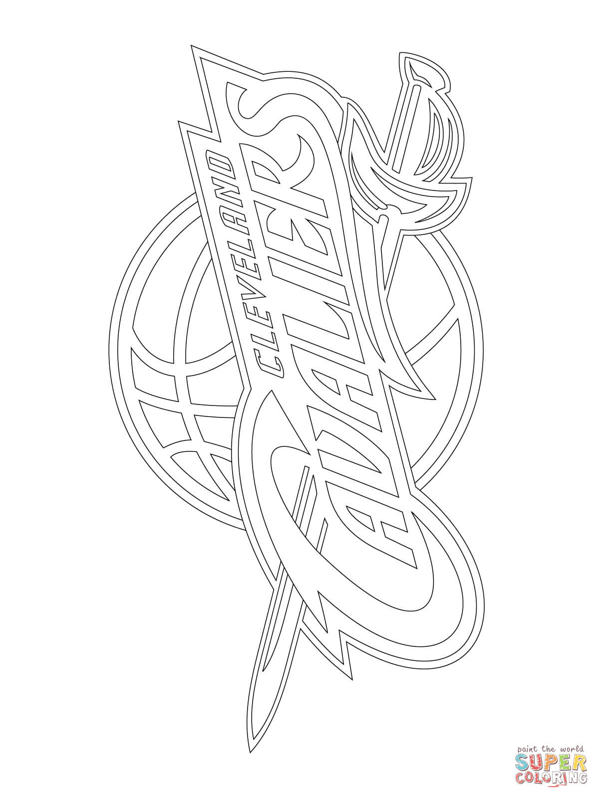 1200x1600 Cleveland Cavaliers Logo Coloring Page Cavs Pages