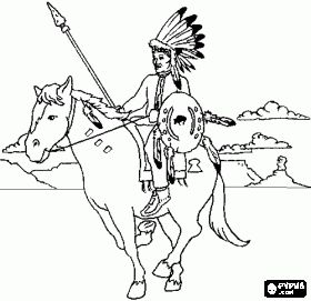 280x271 Indian S Coloring Page Free Download