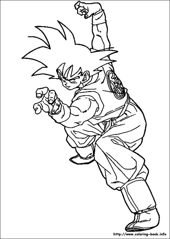 Dragon Ball Z Coloring Picture 567x794 Dragon Ball Z Coloring Picture