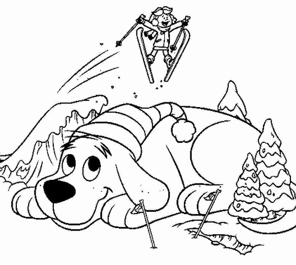 1000x896 Big Red Dog Clifford Coloring Pages Womanmate Com Beauteous