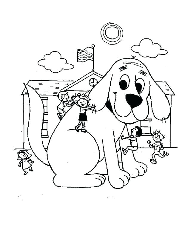 Clifford Coloring Pages Free The Big Red Dog Is In School 600x752 Clifford Coloring Pages Free The Big Red Dog Is In School