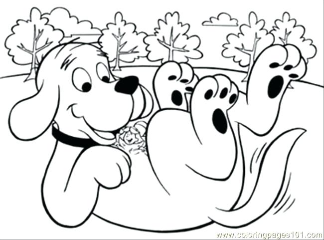 Clifford The Big Red Dog Coloring Pages Printable Coloring Page 650x481 Clifford The Big Red Dog Coloring Pages Printable Coloring Page