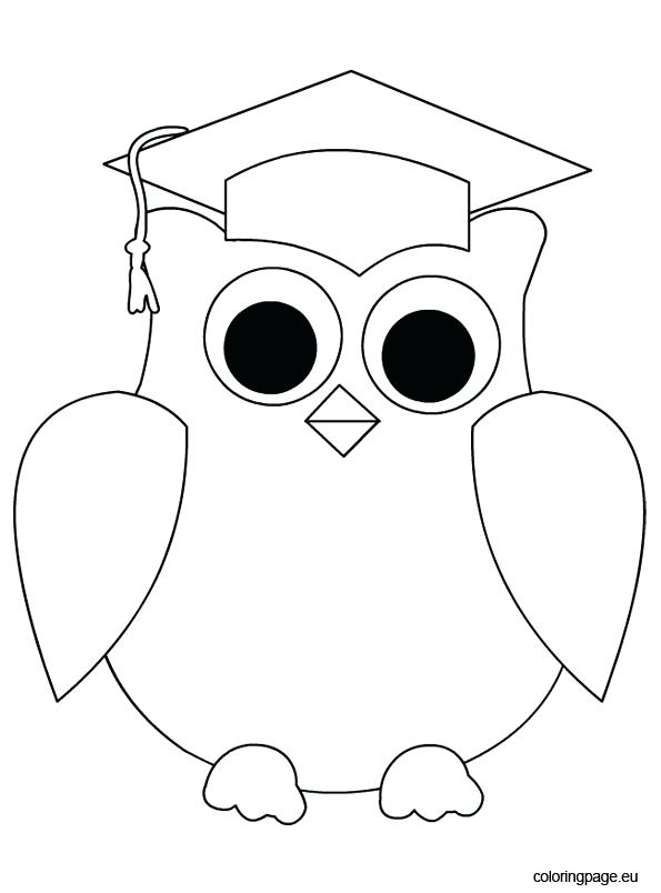 595x804 Graduation Cap Coloring Page Graduation Owl Clip Art Coloring Page