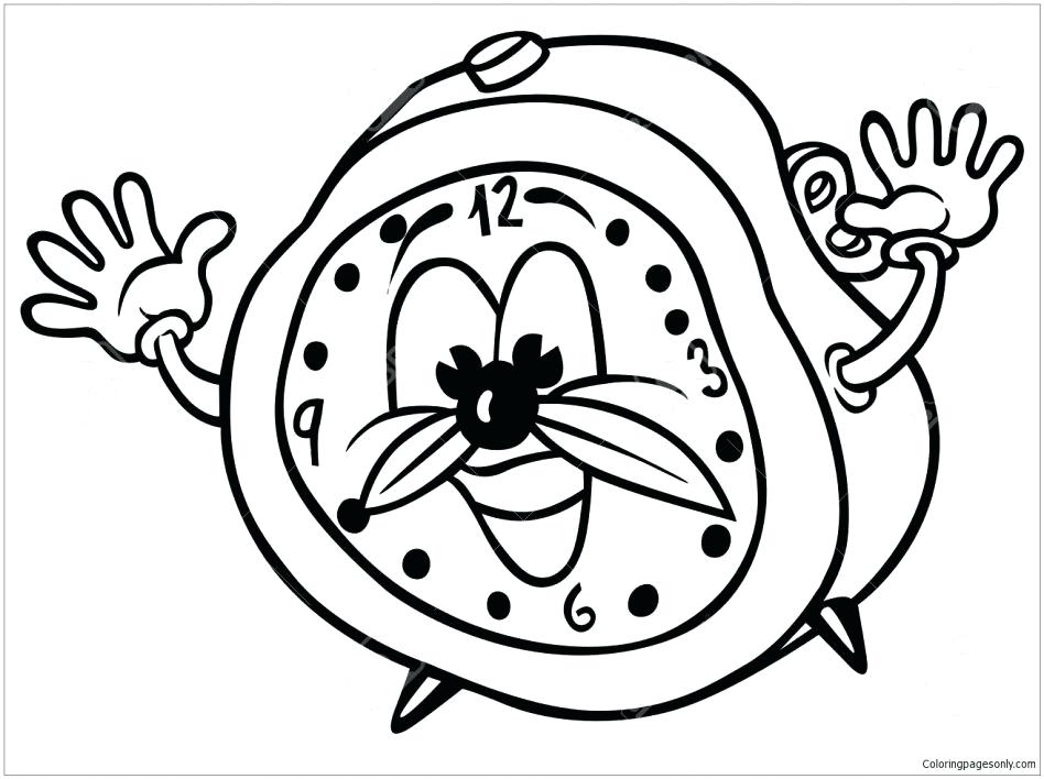 948x708 Clock Coloring Page Large Size Of Clock Coloring Page