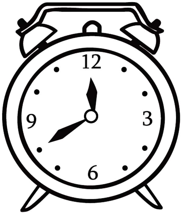 600x699 Clock Coloring Pages For Kids Best Place To Color