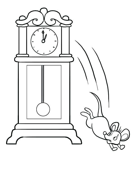 564x729 Cuckoo Clock Coloring Page Hickory Dock Coloring Page Hickory Dock