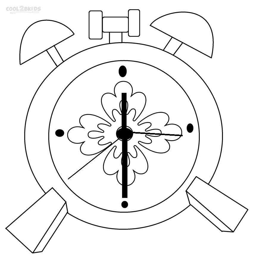 850x869 Printable Clock Coloring Pages For Kids Cool2bkids