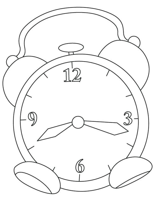 612x792 Clock Coloring Page Alarm Clock Coloring Page Grandfather Clock