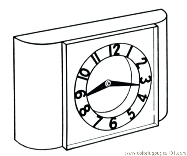 650x542 Clock Coloring Page Free Clocks Coloring Pages Grandfather Clock