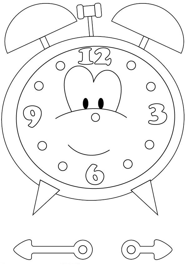 Free Printable Clock Coloring Pages For Kids Dibujos Infantiles 612x862 Free Printable Clock Coloring Pages For Kids Dibujos Infantiles