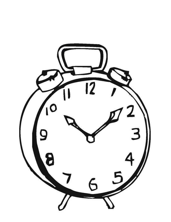 Clock Coloring Page 685x886 Clock Coloring Page