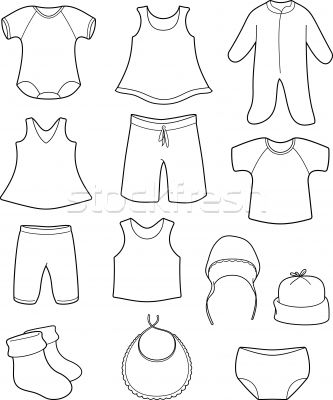 333x400 Baby clothe coloring pages to print Baby Clothing Colourin