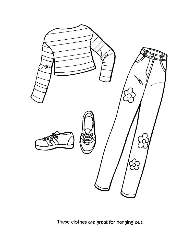 Coloring Pages Clothes Printable Professional 768x900 Coloring Pages Clothes Printable Professional