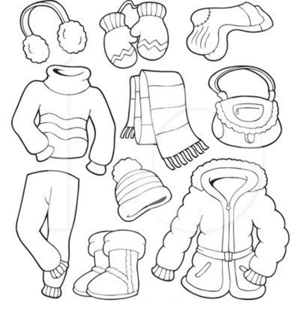 Winter Clothes Coloring Page Free For Kids Coloring Other 600x630 Winter Clothes Coloring Page Free For Kids Coloring Other