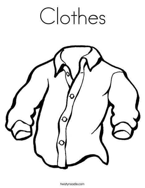 Clothes Coloring Page 468x605 Clothes Coloring Page