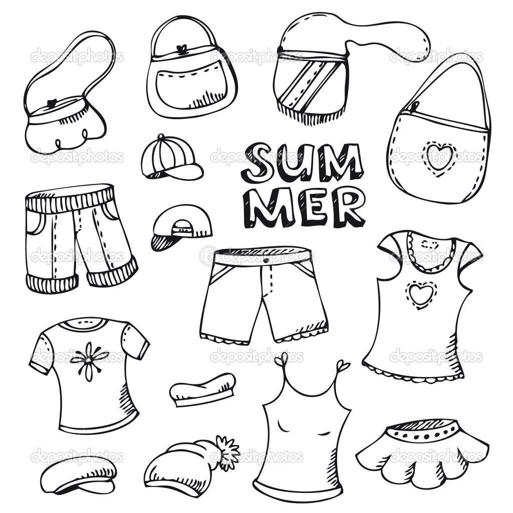 Clothes Coloring Pages Coloring Summer Clothes Coloring Pages 1024x1024 Clothes Coloring Pages Coloring Summer Clothes Coloring Pages