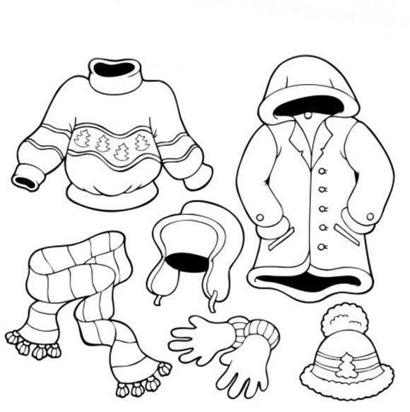 Clothing Coloring Pages For Preschoolers