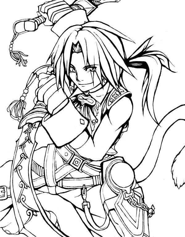 Ff Dissidia Zidane Fanart By On @ 600x768 Ff Dissidia Zidane Fanart By On @