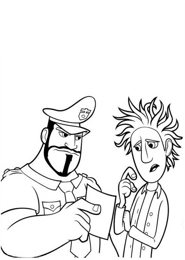 Flint Have A Business With Policeman In Cloudy With A Chance 600x841 Flint Have A Business With Policeman In Cloudy With A Chance