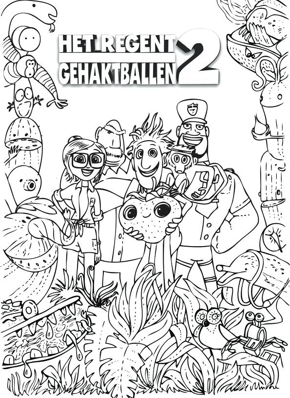 595x815 Cloudy With A Chance Of Meatballs Coloring Pages And More Of These