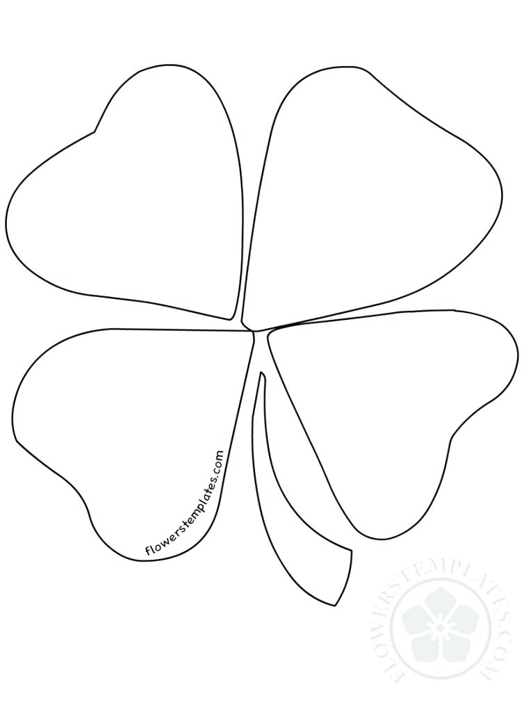 754x1024 Four Leaf Clover Coloring Pages Four Leaf Clover Coloring Page