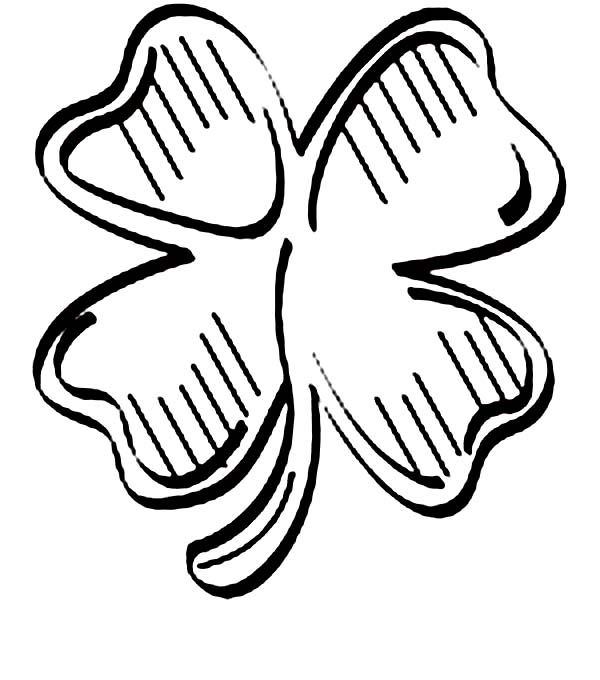 600x680 Artistic Drawing Of Four Leaf Clover Coloring Page Abhodge