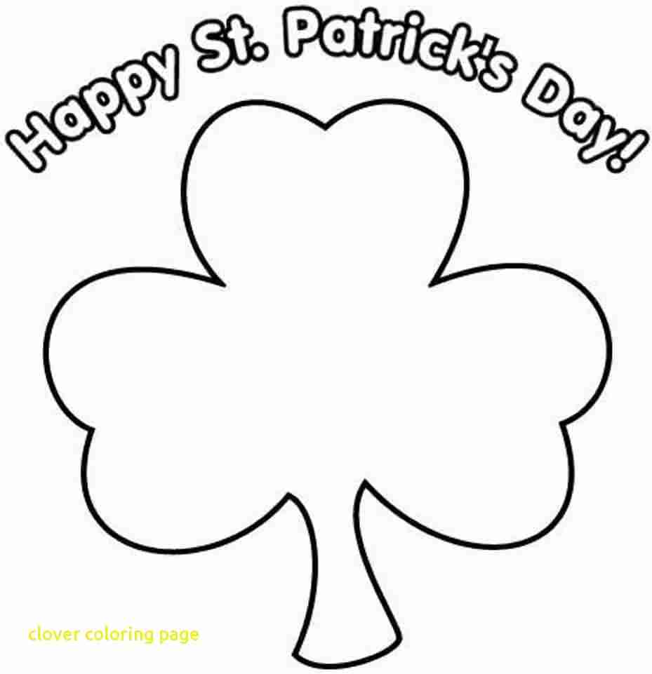 929x961 Gigantic Printable 4 Leaf Clover Coloring Page With Free Four Fair