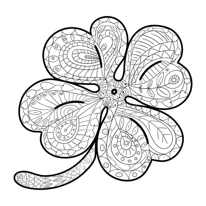 Clover Leaf Coloring Page Four Leaf Clover Coloring Pages Three 800x800 Clover Leaf Coloring Page Four Leaf Clover Coloring Pages Three