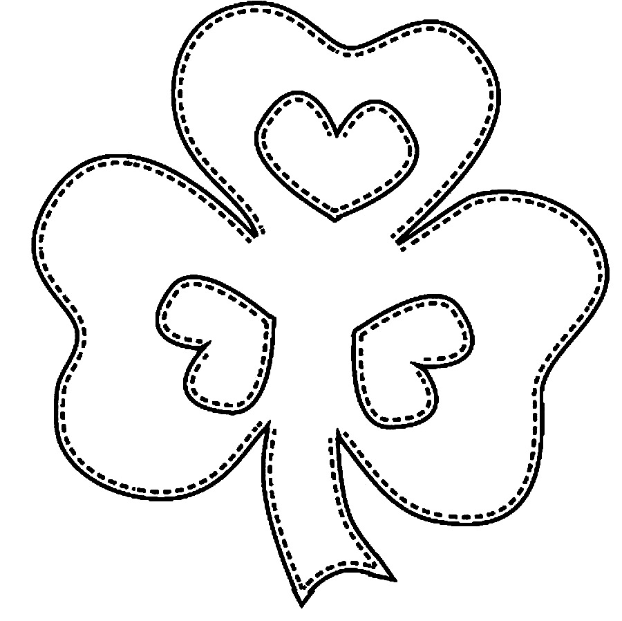 Clover Coloring Page 900x898 Clover Coloring Page