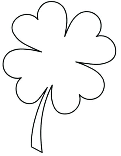 Clover Coloring Pages Four Leaf Clover Coloring Page Elegant Four 419x540 Clover Coloring Pages Four Leaf Clover Coloring Page Elegant Four