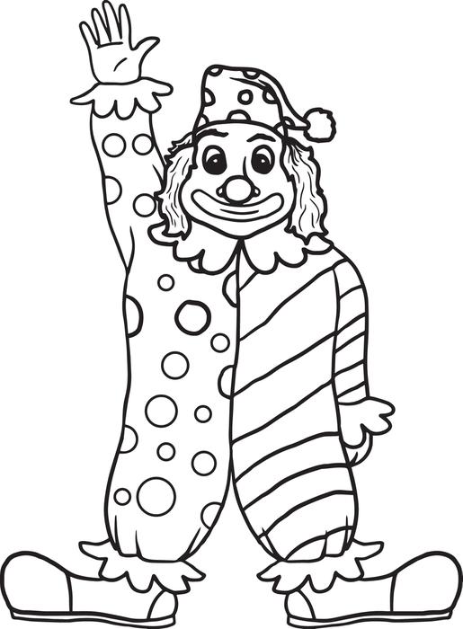 Clown Coloring Pages For Preschoolers Free Printable Clown 515x700 Clown Coloring Pages For Preschoolers Free Printable Clown