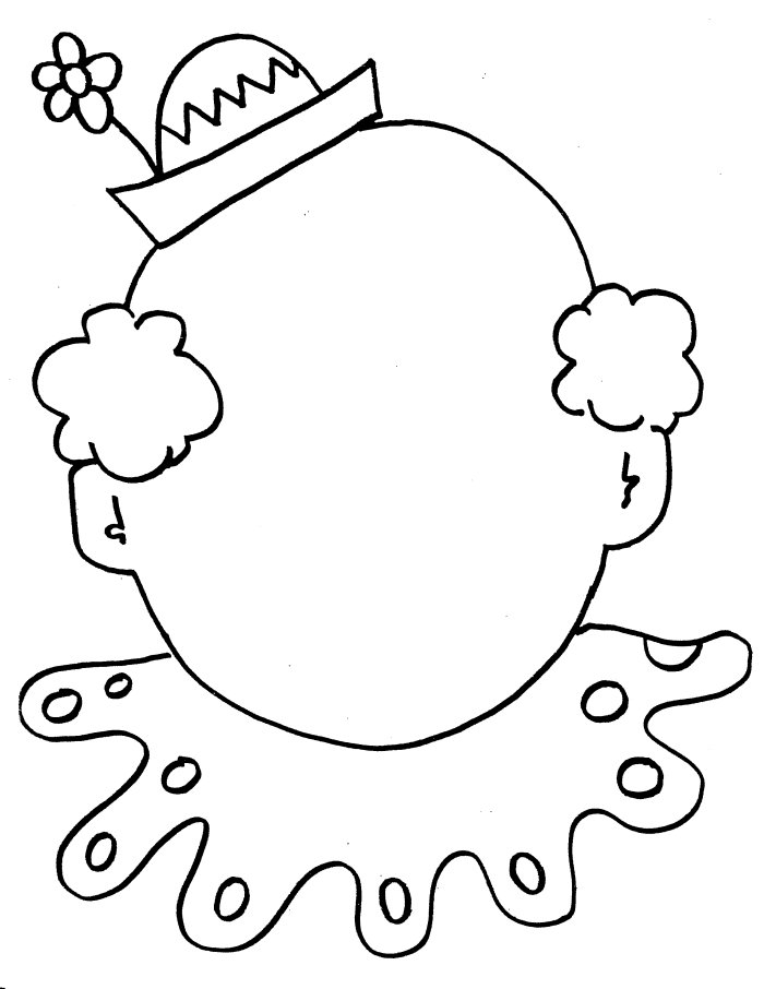 Circus Clown Face Coloring Page 700x906 Circus Clown Face Coloring Page