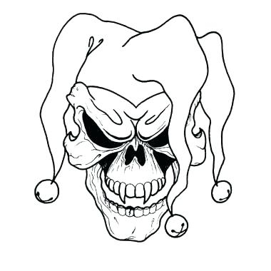 380x380 Clown Coloring Pages Adults Tattoo Coloring Pages To Print