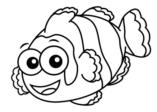 Clown Fish Coloring Page