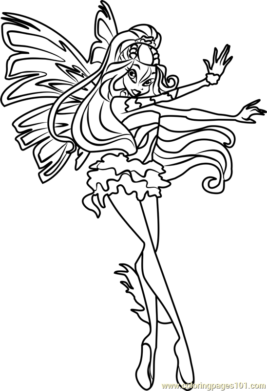 548x800 Daphne Winx Club Coloring Page