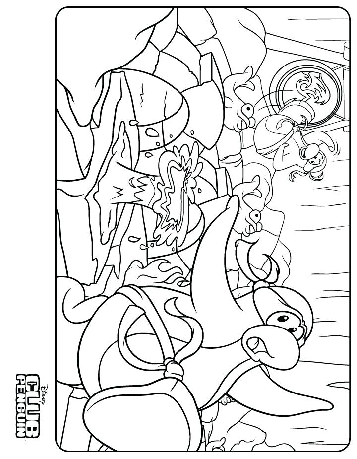 720x925 Club Pinguino Para Colorear Club Penguin Coloring Pages Ninja Club
