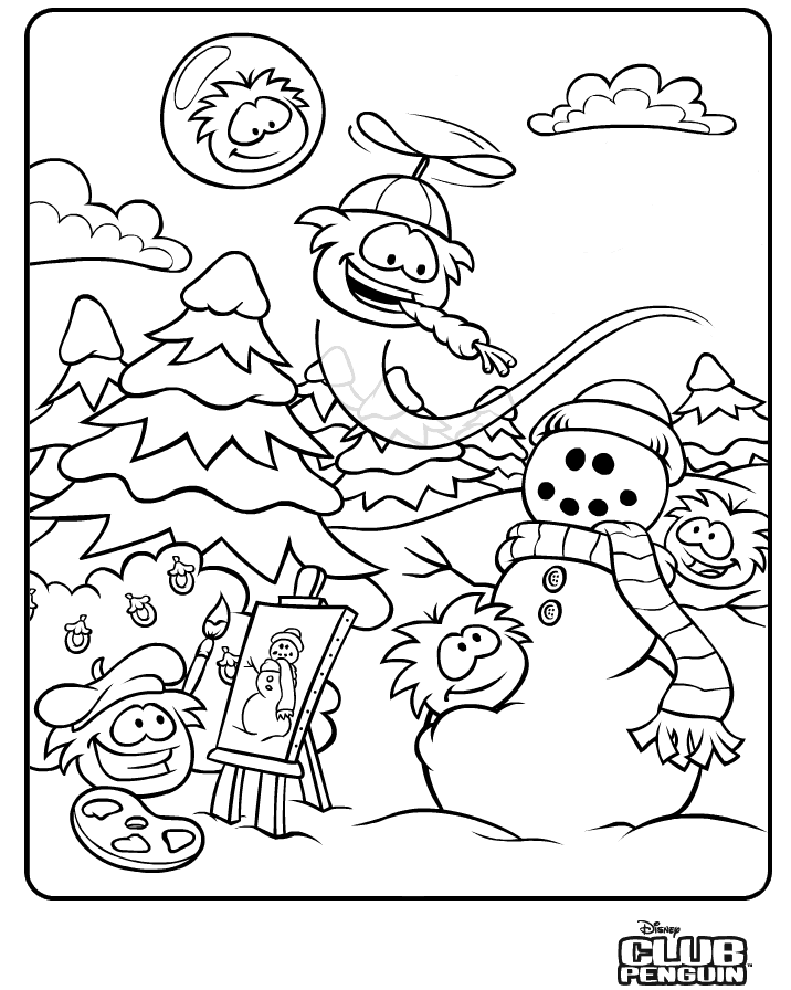 716x896 Penguin Coloring Pages