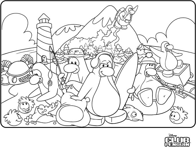 684x536 Club Penguin Coloring Pages
