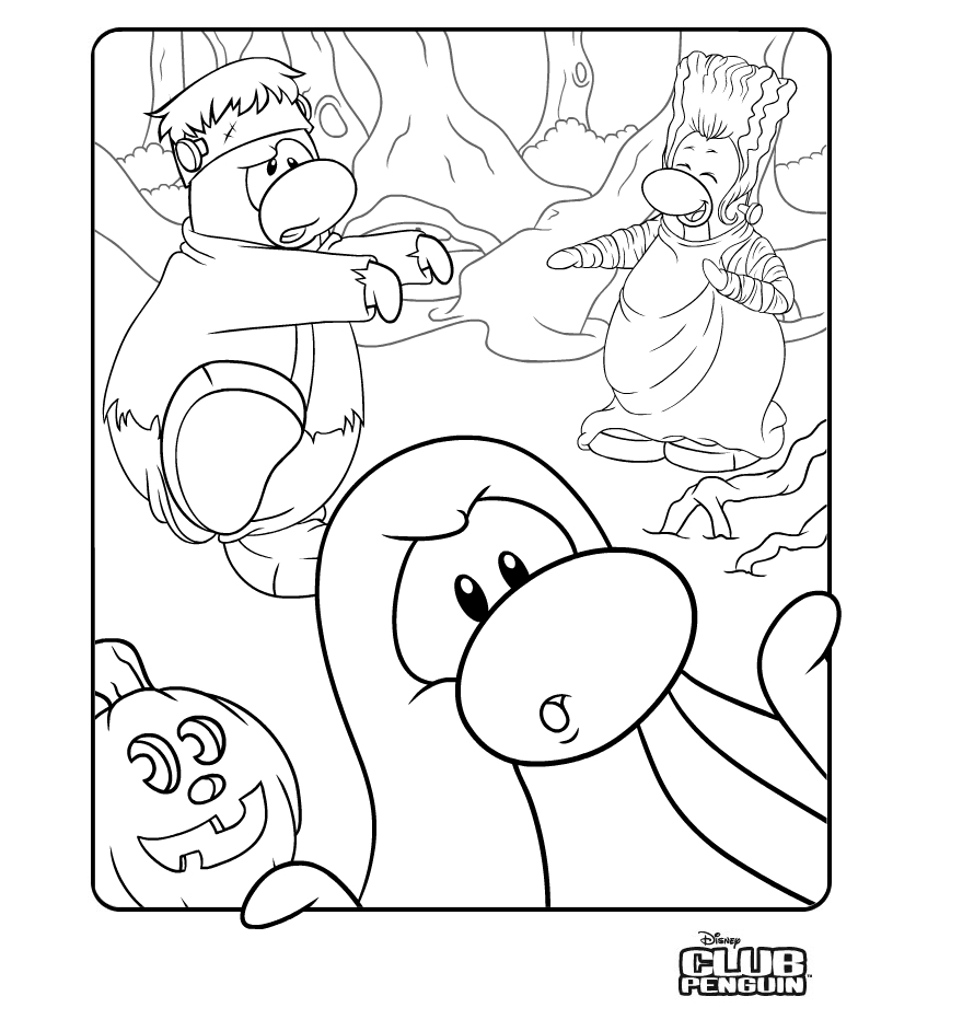 890x942 Club Penguin Coloring Pages