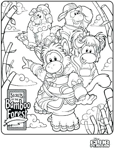 390x506 Club Penguin Coloring Pages