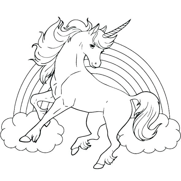 Printable Coloring Pages Of Horses Unicorn Horse With Rainbow 590x592 Printable Coloring Pages Of Horses Unicorn Horse With Rainbow