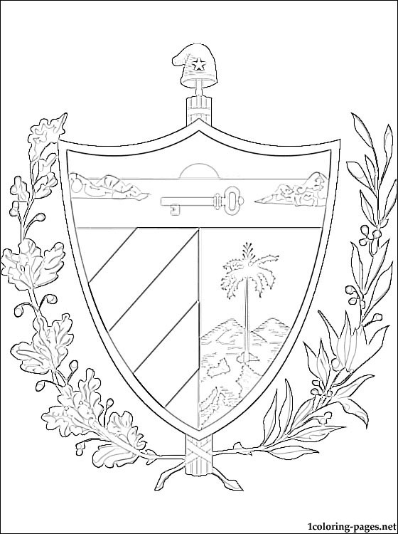 Cuba Coat Of Arms Coloring Page Coloring Pages 560x750 Cuba Coat Of Arms Coloring Page Coloring Pages