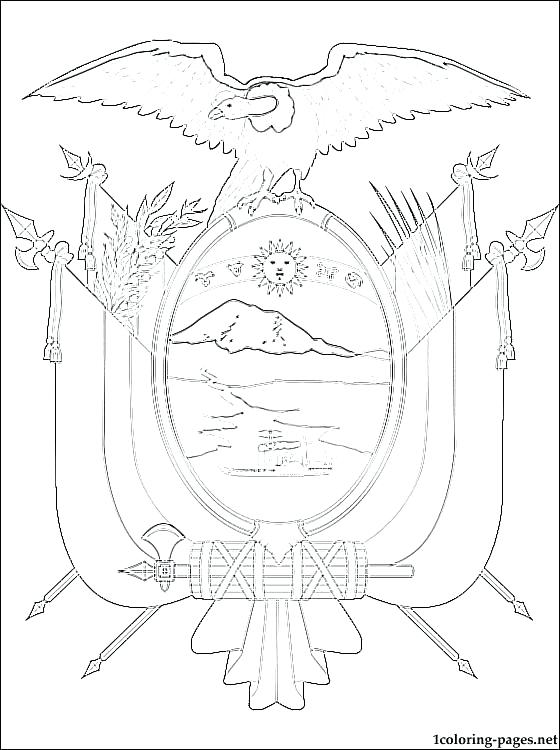 Ecuador Flag Coloring Page Coat Of Arms Coloring Page Coloring 560x750 Ecuador Flag Coloring Page Coat Of Arms Coloring Page Coloring